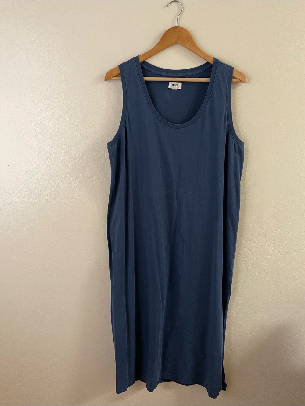 Pact Sleeveless Midi tank Dress in Blue